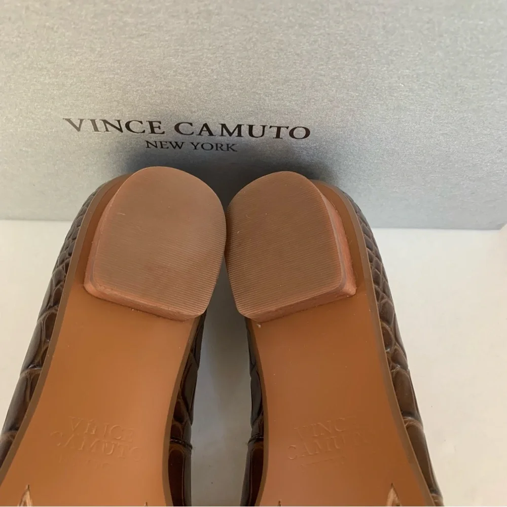 Vince Camuto Kikie brown leather Slip On Flats Loafers Women’s US 6 M - Picture 8 of 8